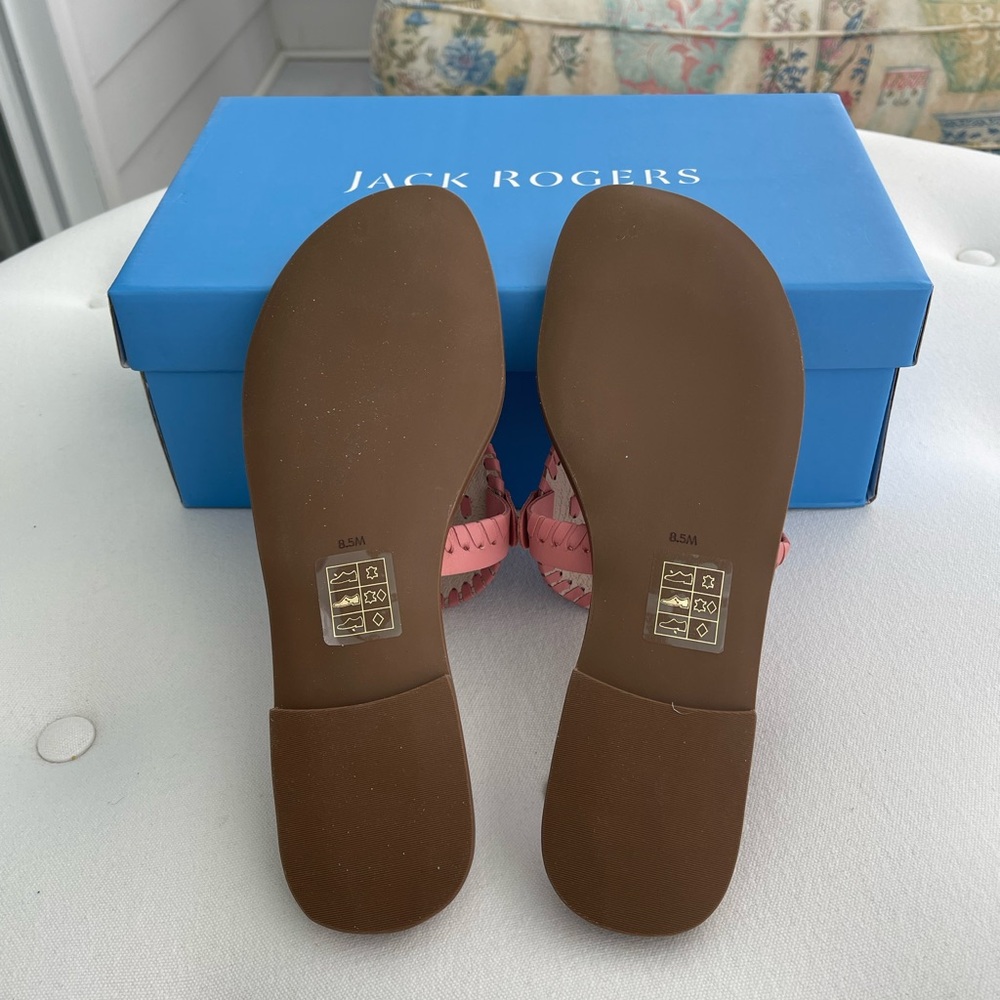 Jack Rogers Pink Leather Sandals - Picture 4 of 5
